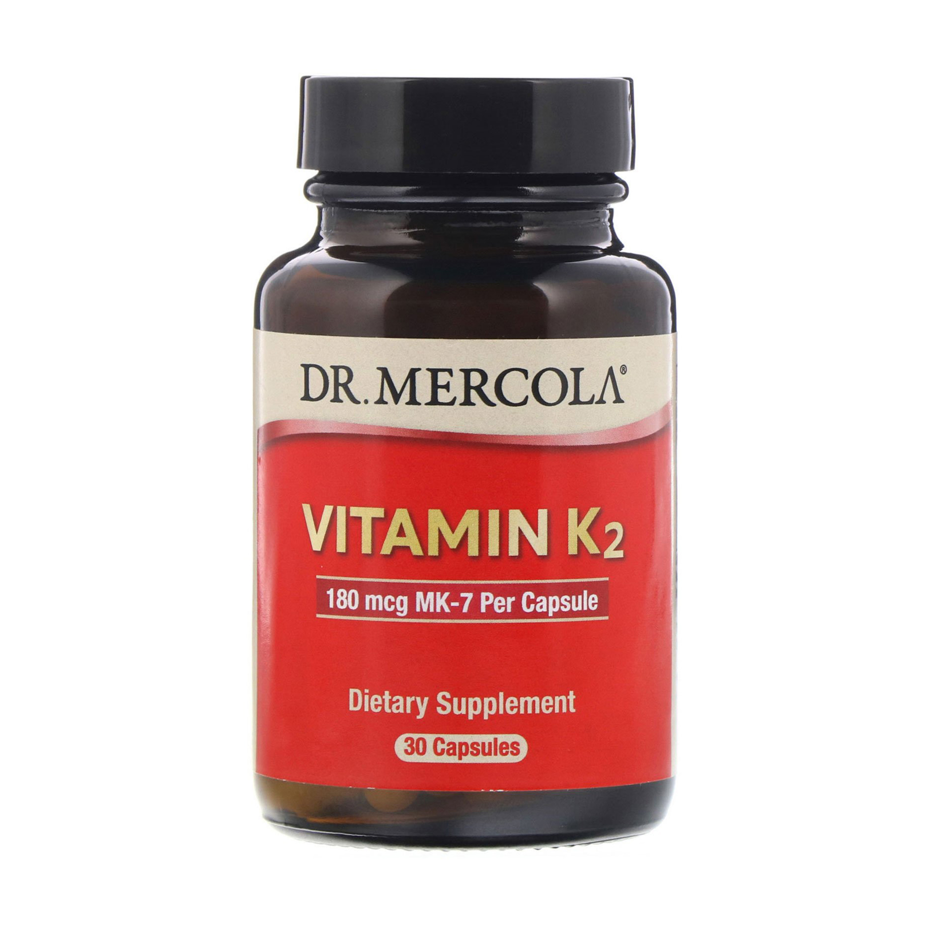 Вітамін K2 Dr. Mercola Vitamin K2, 180 мкг, 30 капсул